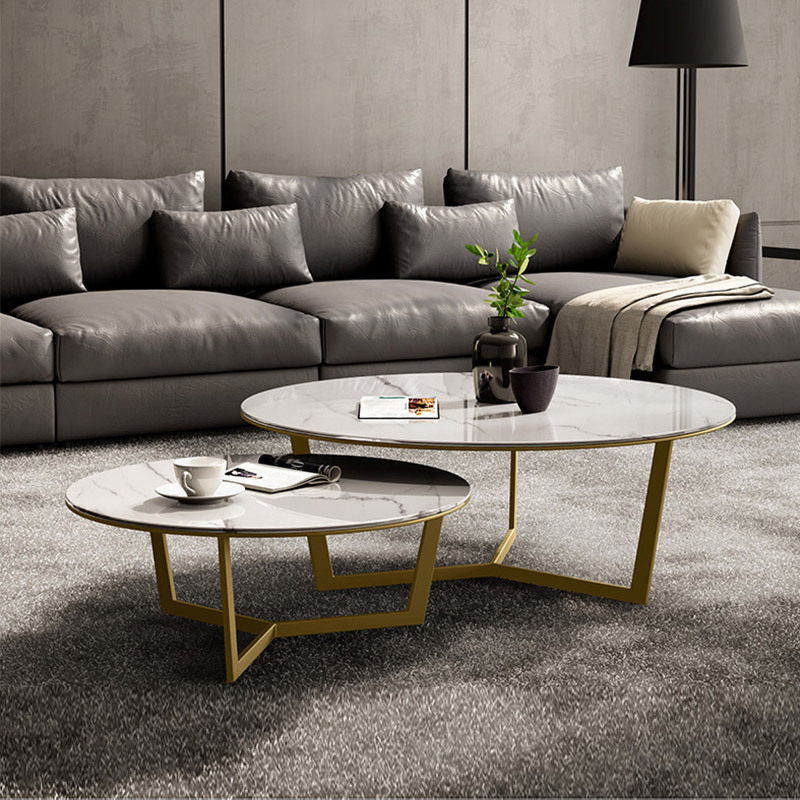 简约客厅意式轻奢大小圆茶几组合岩板家用圆形子母茶几不锈钢茶几,鲜花速递/花卉仿真/绿植园艺,其它园艺用品,淘宝优惠券,粉丝福利购,淘宝优惠卷