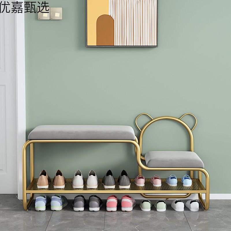 北欧入户门换鞋凳鞋柜一体