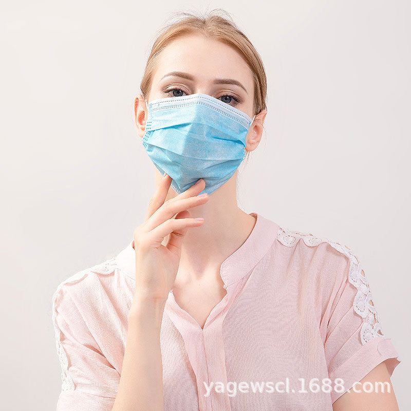 CX朝霞劳保用品一次性防护口罩挂耳式厂家直销便携透气防雾