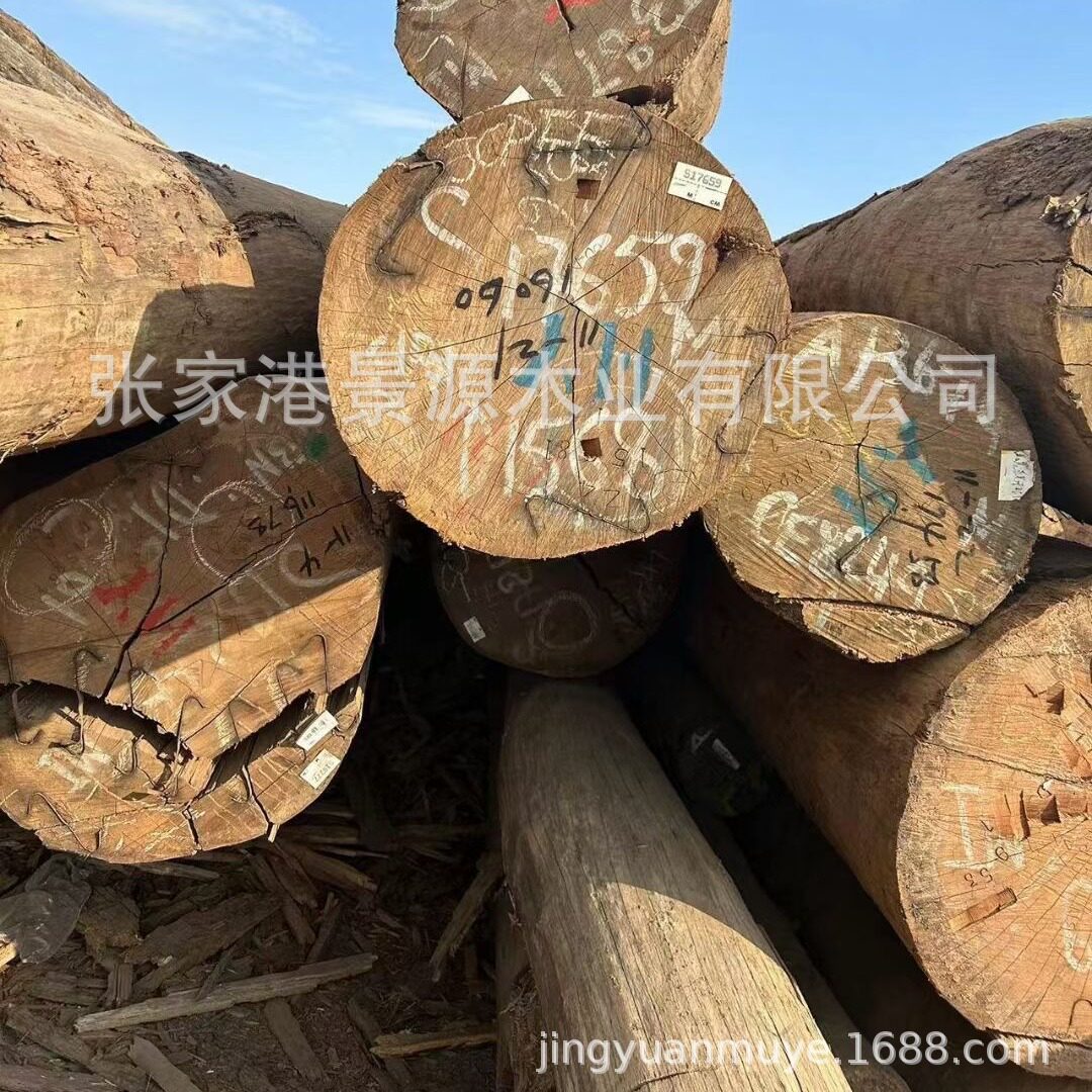 莫阿比方料红樱桃 原木 中非花梨木建筑装饰 家具雕刻门板