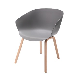 北欧餐椅家用书桌靠背创意实木单人现代简约餐厅咖啡洽谈塑料椅子