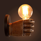 中式 创意拳头壁灯过道楼梯吧台灯具复古工业餐厅酒吧树脂装 饰壁灯