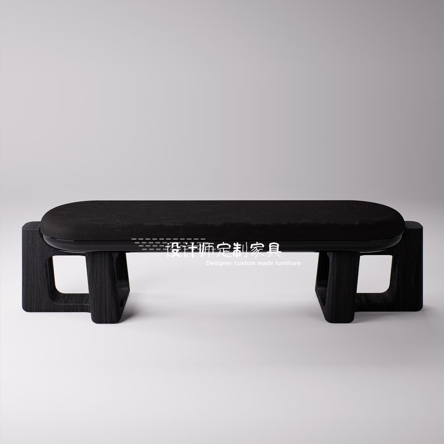 中古风设计师实木布艺艺术咖啡凳