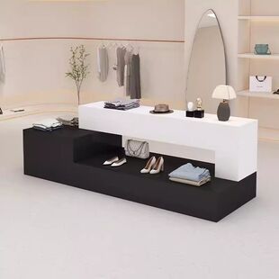 2026服装店柜展示台实体店陈列摆放流水台装饰品摆件柜长条展示台