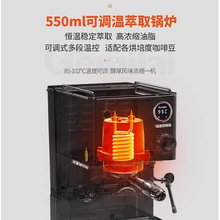 CRM3007L咖啡机小型家用意式半自动双锅炉办公室奶茶店商用