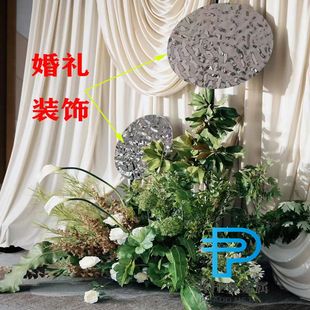 鏡面水波紋不銹鋼板天花吊頂裝 飾壓花板可做婚禮拍攝道具背景用