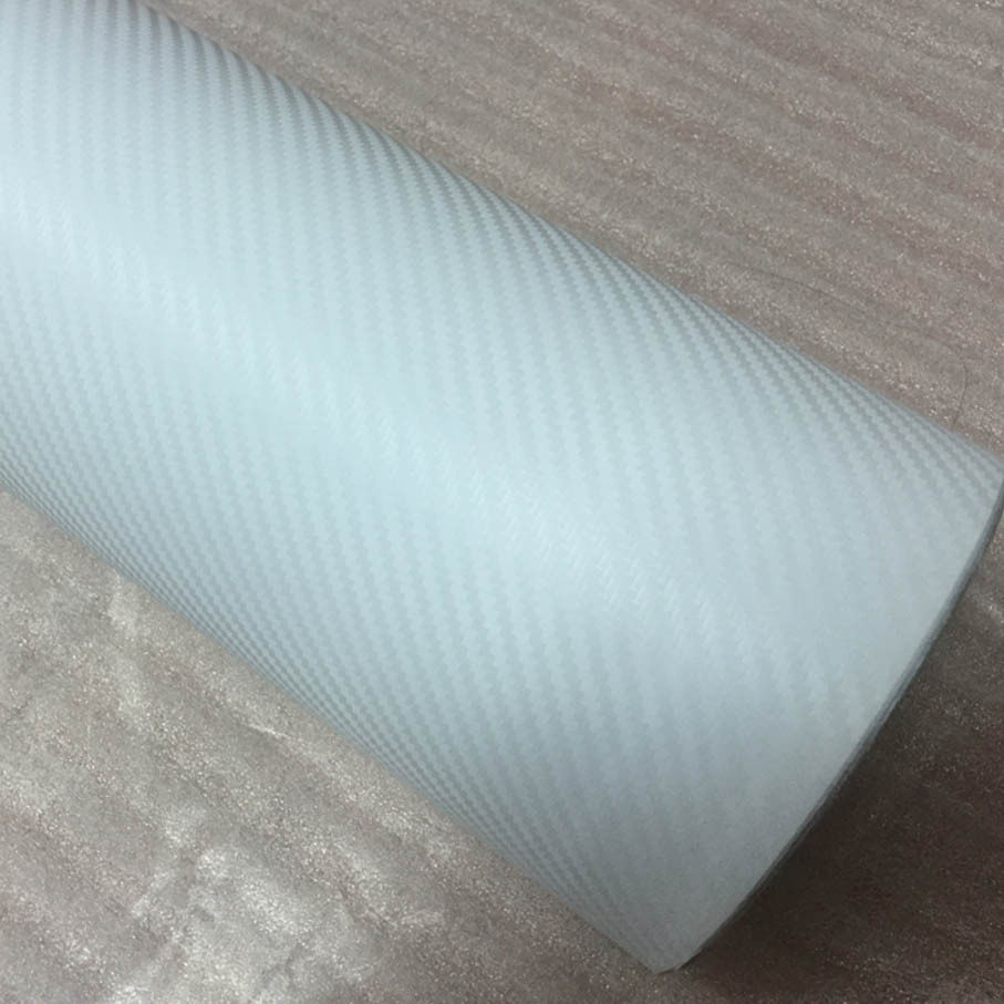 白色3D碳纤车身改色贴膜28米