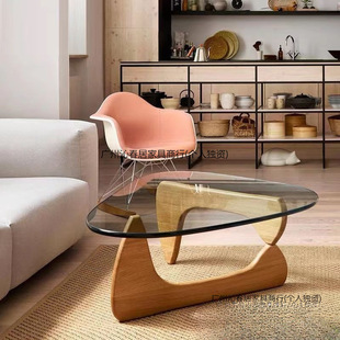 2026玻璃茶几小户型家用客厅现代简约北欧透明极简桌子野口勇茶桌