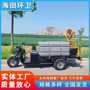 节水喷洒浇灌车电动三轮道路养护降尘车雾炮洒水车用途广