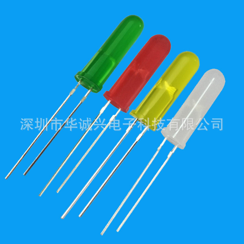 F3黄绿绿光圆头短脚LED灯珠