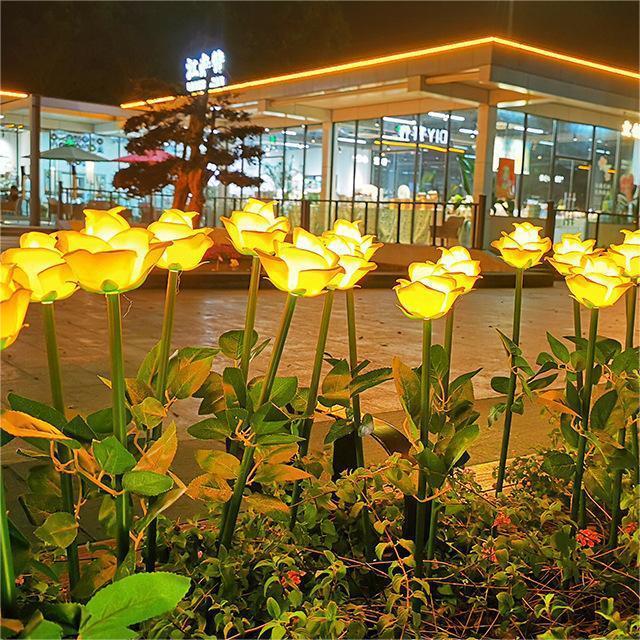 LED仿真玫瑰花束小夜灯
