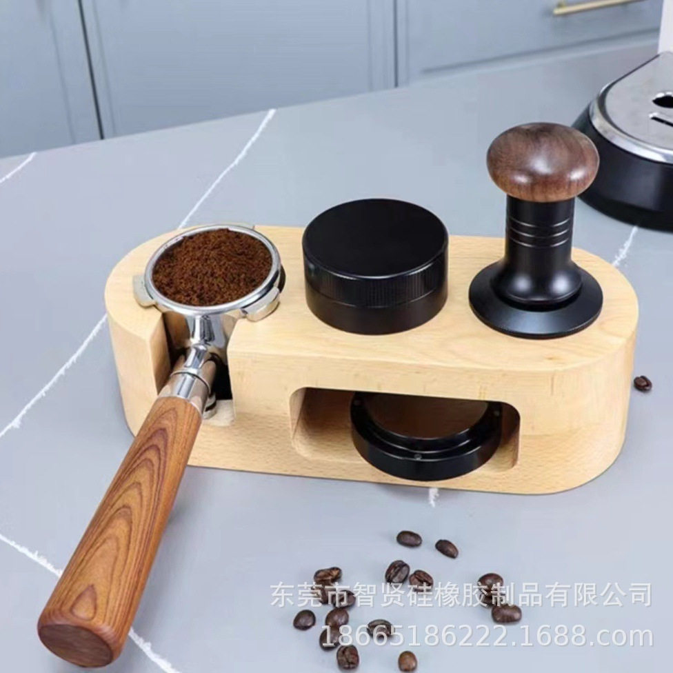 多功能压粉座意式咖啡机手柄底座填压布粉器收纳粉锤垫51/53/58mm