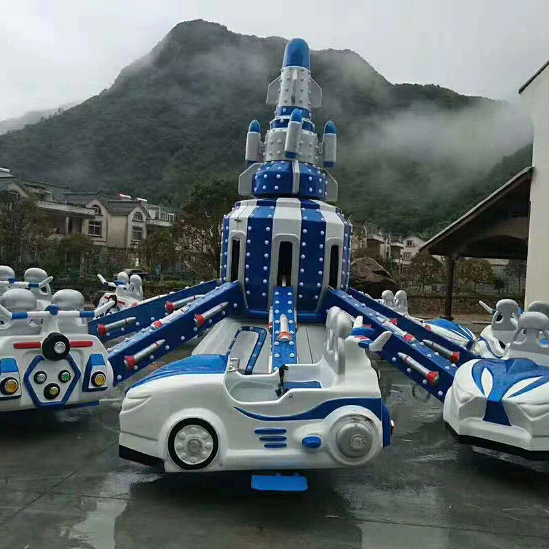 强力游乐厂家8臂白色自控飞车免检儿童游乐设备升降自控飞机