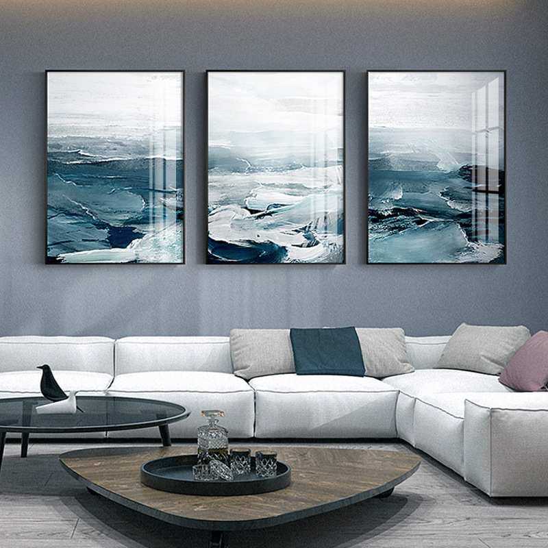 现代简约抽象客厅装饰画北欧蓝色餐厅玄关墙画意境沙发背景三联画,机械设备,其他机械设备,淘宝优惠券,粉丝福利购,淘宝优惠卷