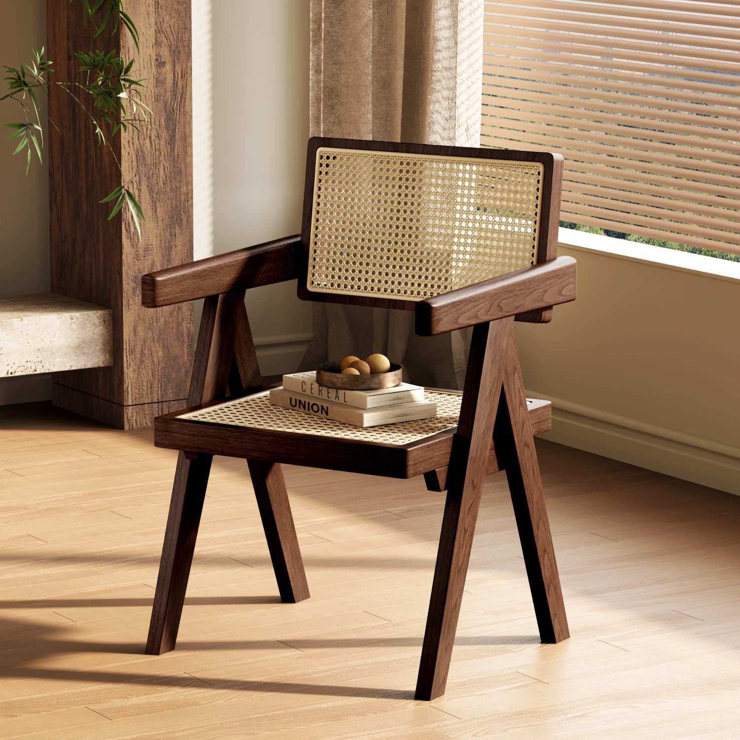 北欧家用藤编实木餐椅民宿靠背侘寂风办公室久坐不累人体工学椅子,基础建材,脚轮/万向轮,淘宝优惠券,粉丝福利购,淘宝优惠卷