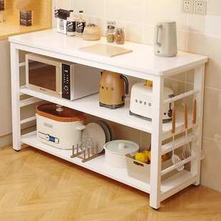 厨房置物架落地多层切菜桌家用收纳架操作工作台面微波炉储物架子