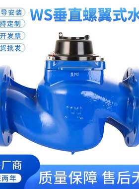 宁波WS-螺翼式水表法兰大口径水厂物业垂直式冷水表国标80100150