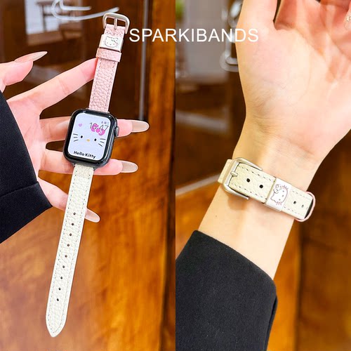 适用于苹果iwatchs11皮质手表带