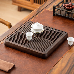茶具托盘竹制储功夫干泡排水茶 茶盘家用简约茶海沥水盘202w3新款