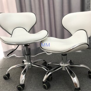 明美 办公室高档靠背椅美容美发美甲师N傅椅旋转升降大工凳
