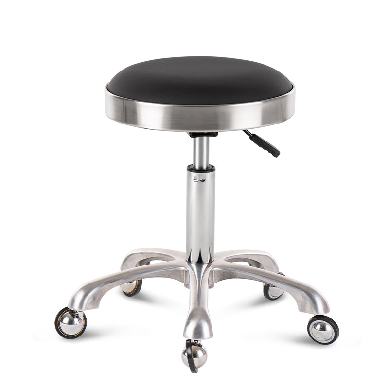新款不锈钢美容凳理发店椅子剪发椅E不卡发大工凳滑轮升降美发凳