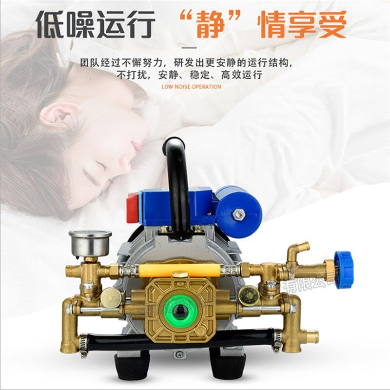 220V电动免加奶油柱塞泵喷雾器高压农用喷N药机汽油机冲洗机消毒