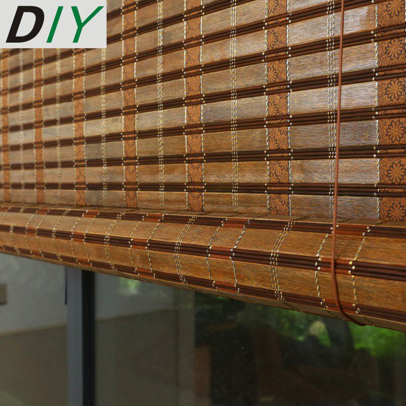竹帘窗帘卷帘竹帘子芦苇门帘罗马帘遮光客厅阳R台遮阳透气隔断定