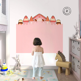 儿童房间布置公主女孩卧室墙面装饰床头涂L鸦创意贴板壁画家用角