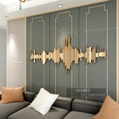 轻奢不锈钢金属壁饰餐厅墙面装 饰样板房J客厅沙发背景墙壁挂墙饰