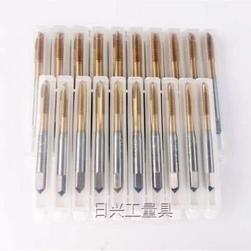 镀钛6542高速钢直槽机用丝锥螺旋丝攻丝H螺纹螺尖丝锥M3-M30不锈
