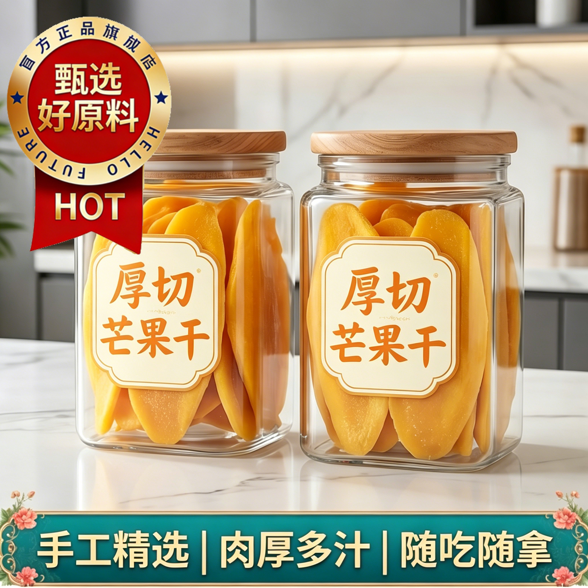 特级芒果干甄选原料水果干厚切解馋零食小吃休闲食品果脯蜜饯果干
