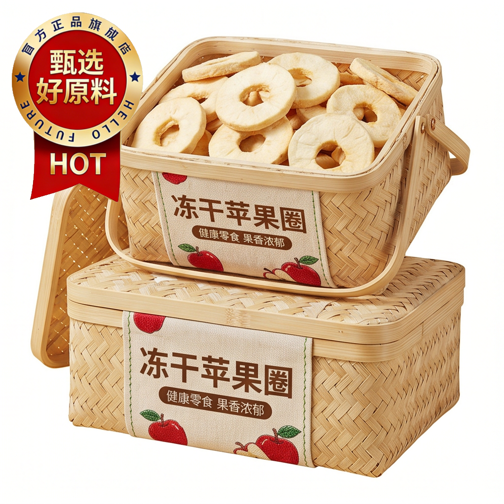 冻干苹果脆厚切苹果圈烟台苹果干片非油炸散装零添加零食健康果干