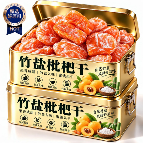 竹盐枇杷干官方旗舰店正品原味
