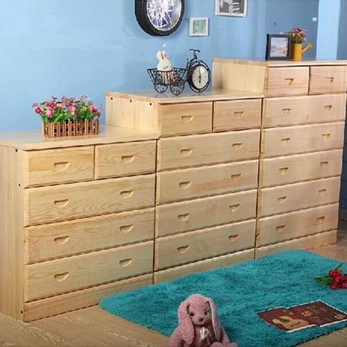 松木斗柜实木五六七斗橱卧室储物柜化妆间收纳柜书房抽屉柜