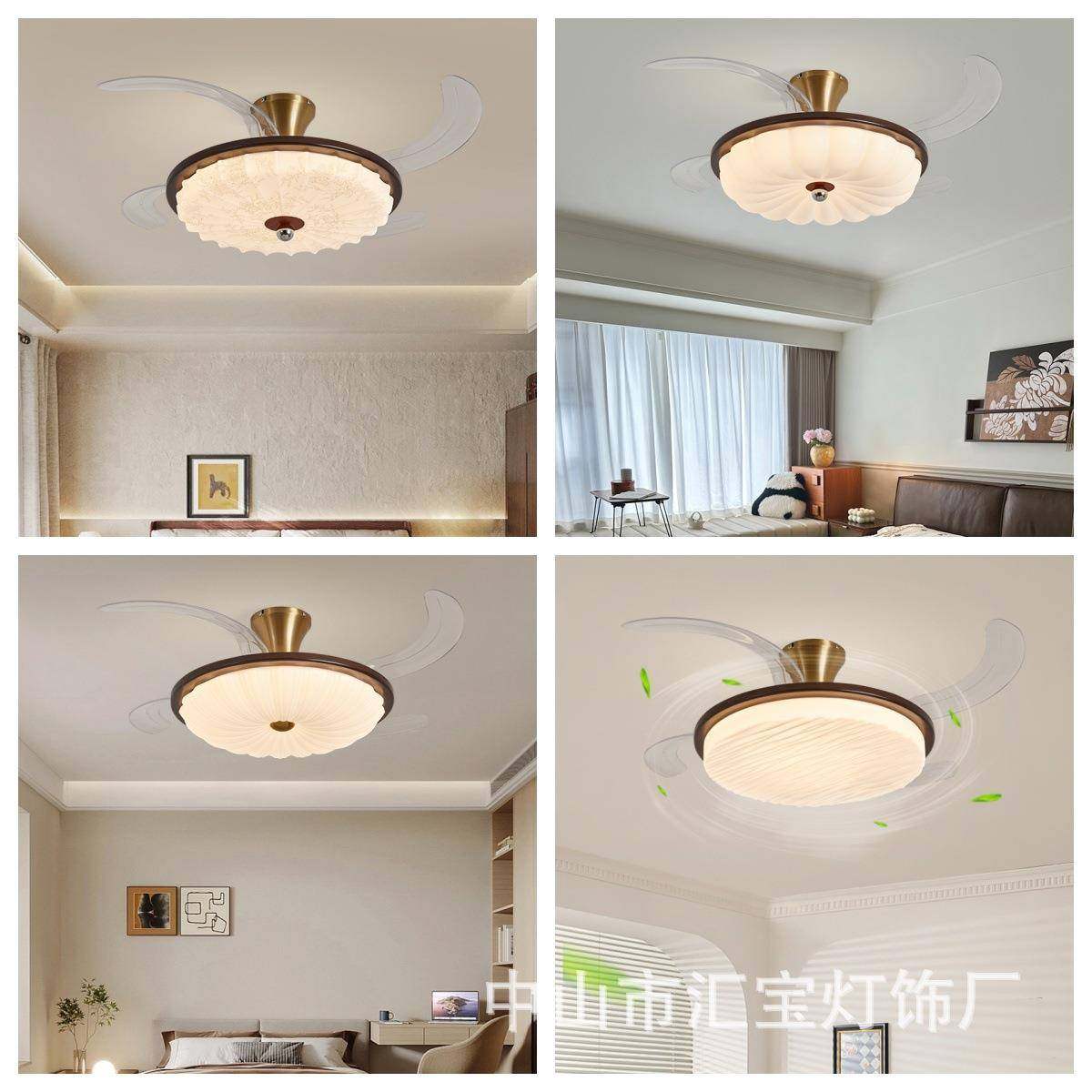 护眼中古简约卧室主灯餐厅风扇吸顶灯奶油风儿童房卧室灯吸顶吊灯,家装灯饰光源,风扇灯,淘宝优惠券,粉丝福利购,淘宝优惠卷