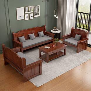 实木长椅沙发椅冬夏两用小户型阳台卧室客厅三人四人休闲靠背长椅