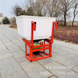 热销电动后挂式施肥器24V小四轮前置撒播机120kg农用全自动扬肥机