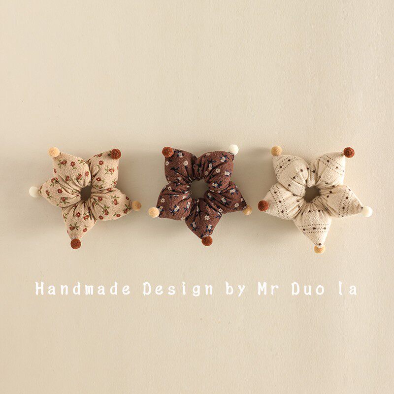 宝宝碎花美拉德色发绳发饰扎头发头绳可爱高马尾发绳儿童发圈头饰