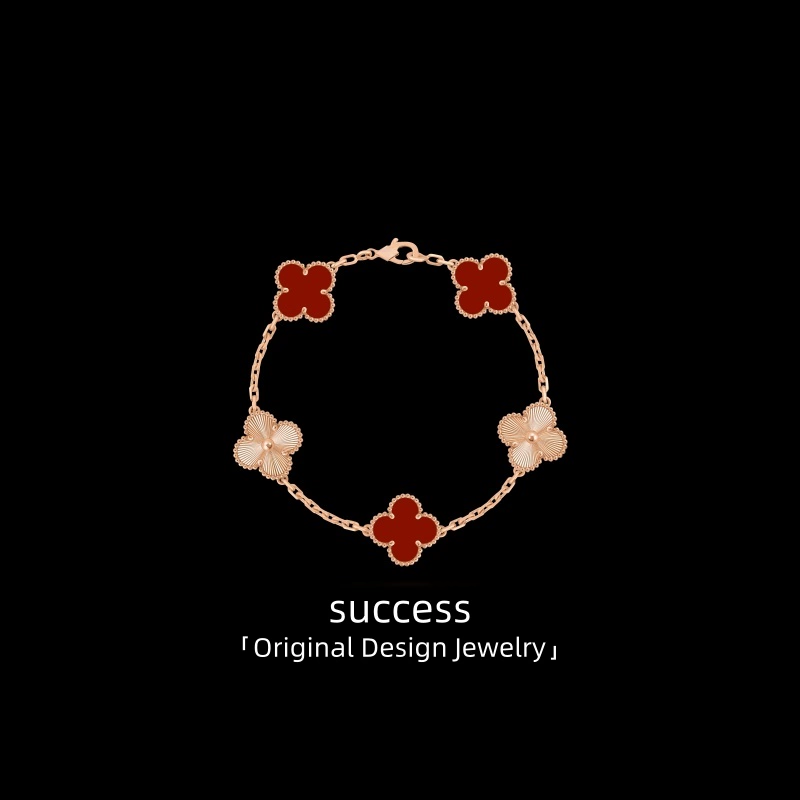 「Su原创设计」五花手链女2025爆款白贝母玉髓轻奢精致情人节礼物