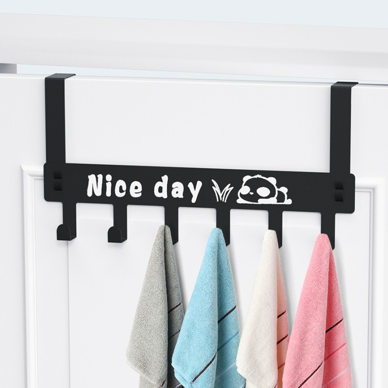 卡通门后挂钩金属6连门衣服挂架免钉无痕衣帽钩门上挂衣架挂衣钩