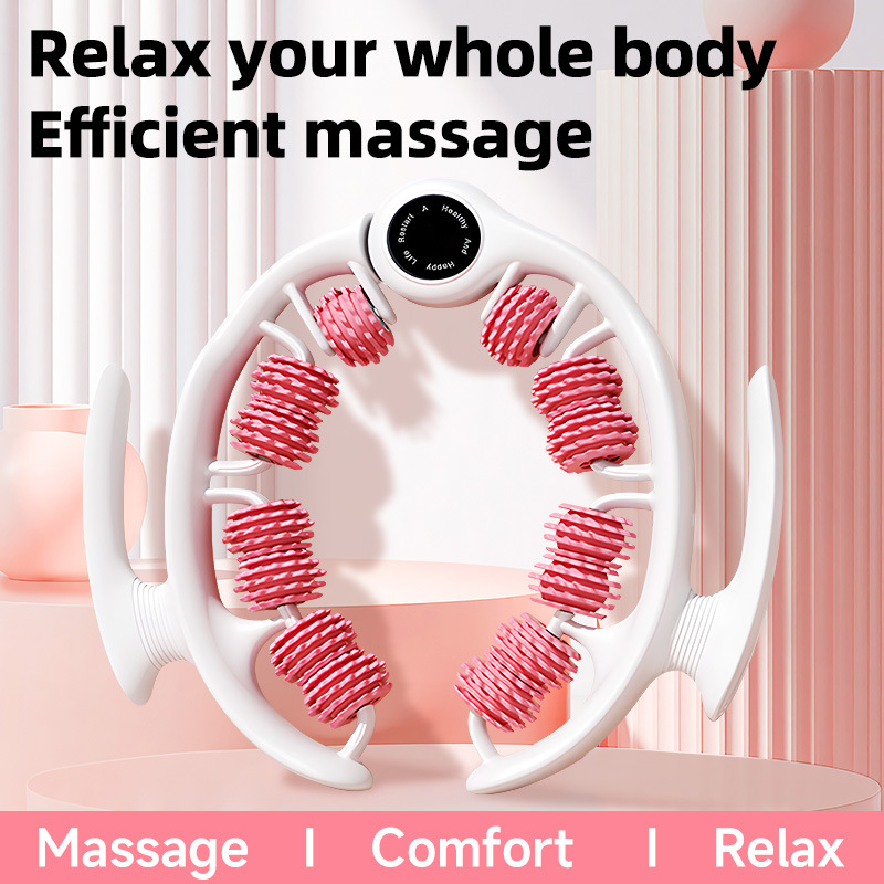 环形夹腿滚轮腿部按摩器大小腿手臂肌肉瘦腿神器瑜伽健身辅助