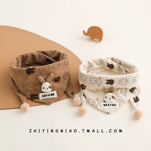 儿童三角巾宝宝围巾秋冬季新款男女童围脖可爱护颈巾保暖防风薄款