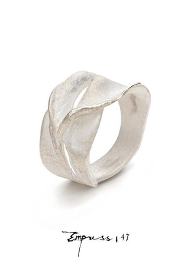 【七夕礼物】 月瓣戒指 原创设计925银戒