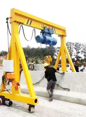 龙门架起重机可移动推简易工字钢行吊吨5PNO吨万向手移动小型门龙