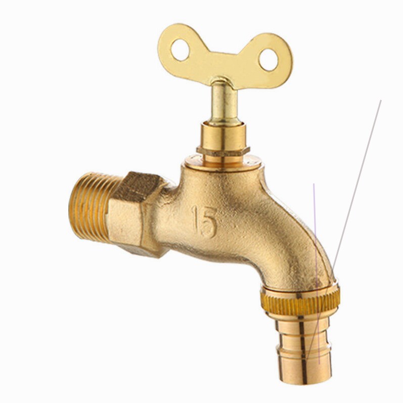 春驰全铜带锁水龙头户外家用洗车4分防盗钥匙拖把