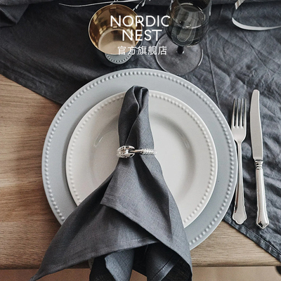 Scandi Living浮雕圆点Dots北欧极简高品质瓷器家用餐具碗盘套装