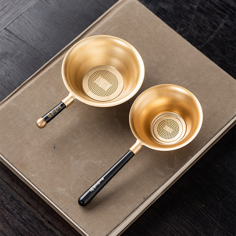 家用纯铜茶漏过滤网公道杯茶隔茶滤泡茶日式功夫创意茶漏器漏斗
