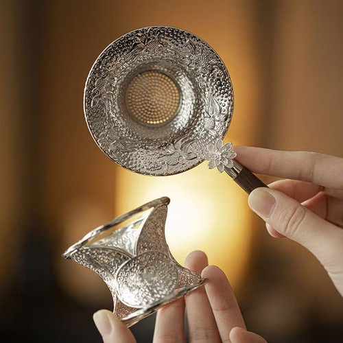 莲花过滤器茶叶过滤茶道茶漏配件茶滤锦鲤功夫茶叶茶具过滤网滤网