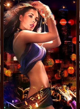 ktv酒吧歌厅墙面装饰墙壁画个性背景墙海报自粘墙纸贴画