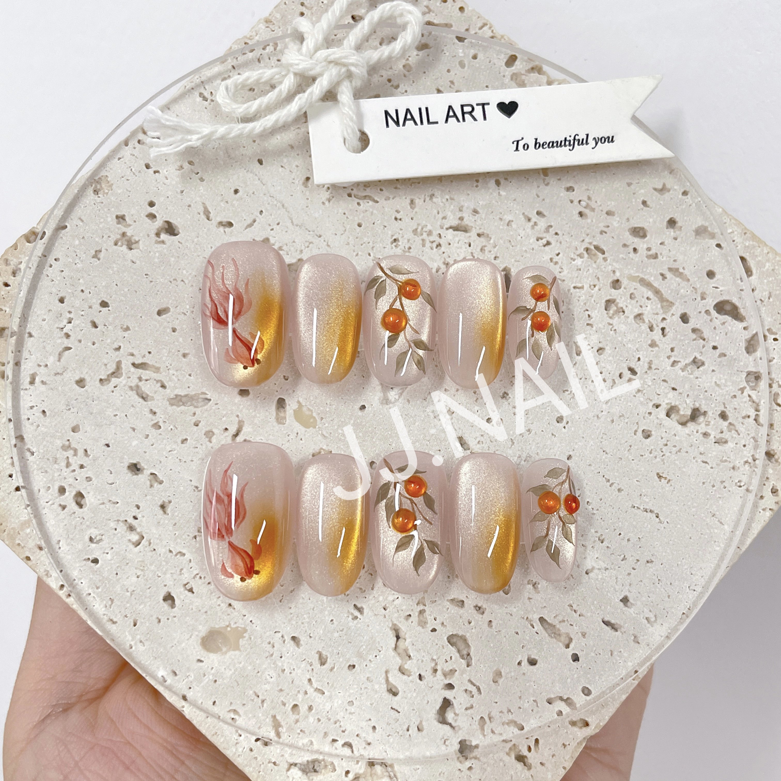 【金橘】纯手工穿戴甲美甲,彩妆/香水/美妆工具,穿戴甲/甲片,淘宝优惠券,粉丝福利购,淘宝优惠卷